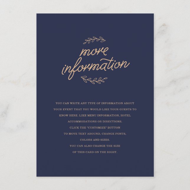 Inserção de Casamento de Flores Selvagens (Frente)