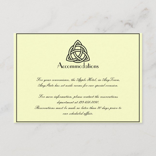 Inserção de Casamento de Nó Celta Negra (Frente)