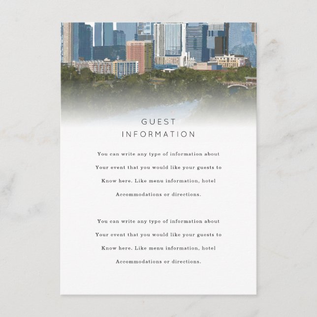 Inserção de casamento em Austin Texas (Frente)