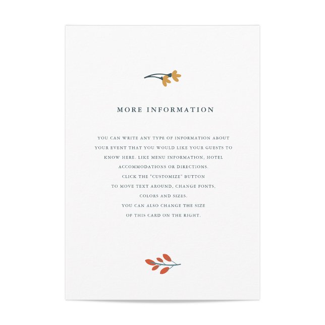 Inserção de Casamento Floral de outono (Criador carregado)