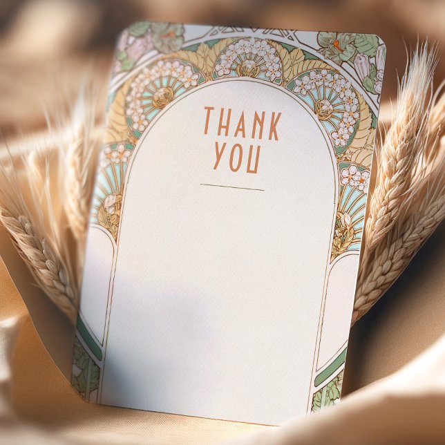 Inserção de Casamento Obrigado Arte Nova Convite V (Criador carregado)