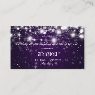 Inserção De Casamento Roxo De Estrelas Brilhantes