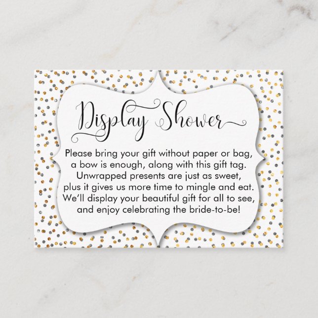 Inserção de Chá de Exibição Personalizada, 2 (Frente)