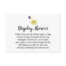 Inserção de Chá de fraldas de Exibição Simples com