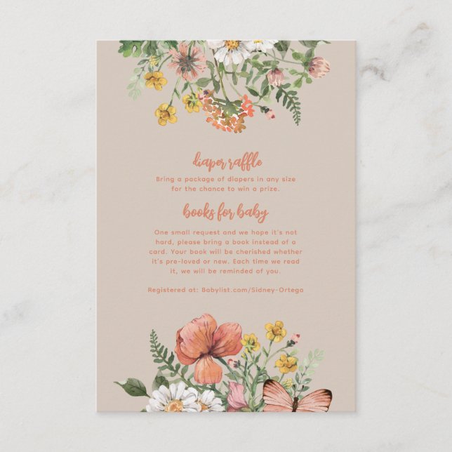 Inserção de Chá de fraldas de flor selvagem (Frente)