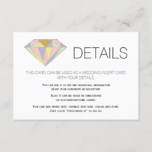 Inserção de detalhes de casamento com jóia geométr