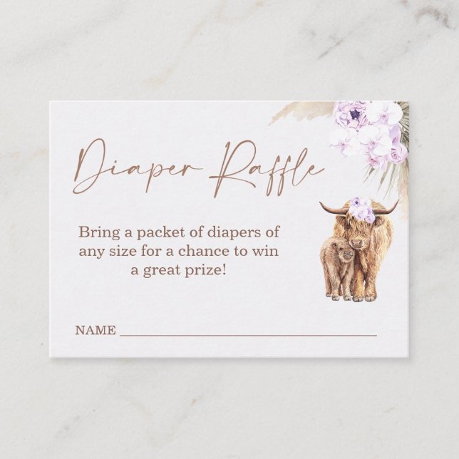 Inserção de Fralda de Chá de fraldas de Vaca Boho  (Frente)