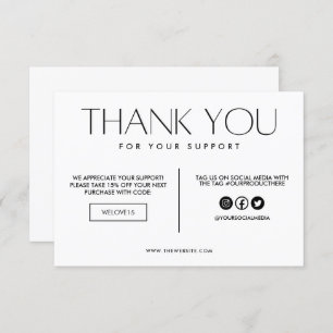 Inserção de mídia de logotipo preto e branco moder