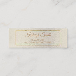 Inserção de Nome de Formatura Elegante Creme Doura