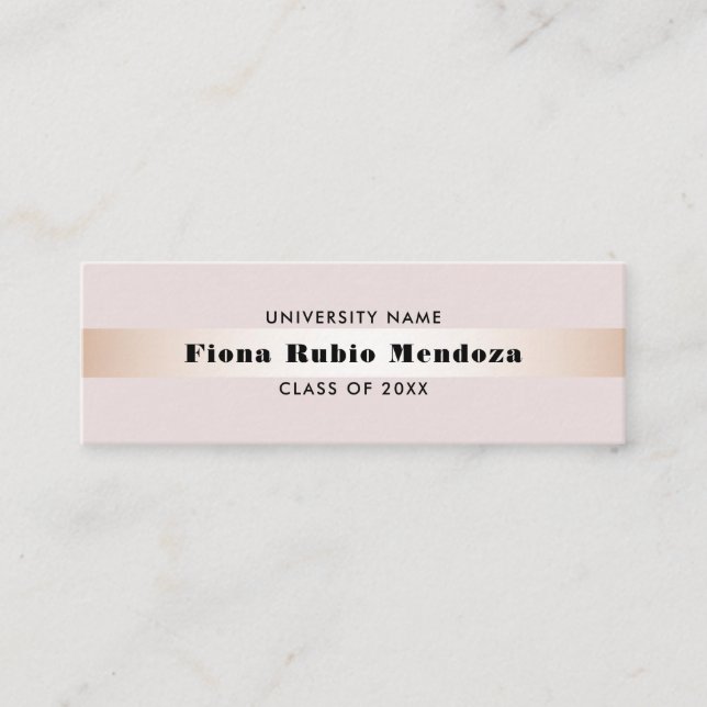 Inserção de Nome de Graduação em Rosa Dourado Chic (Frente)