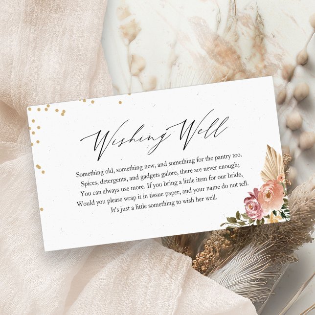 Inserção de Poço de Desejos de Chá de Noiva Boho (Criador carregado)