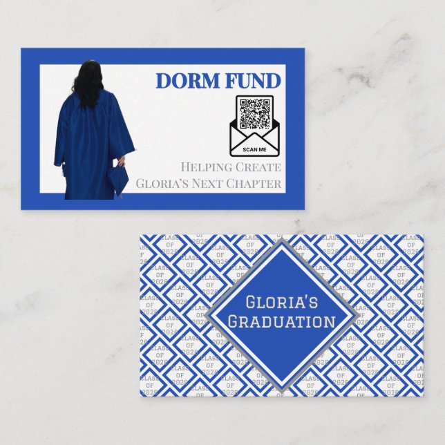 Inserção de QR Code de Formatura do Fundo de Dormi (Frente/Verso)