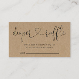Inserção de Raffle de Fralda para Convite de Chá d