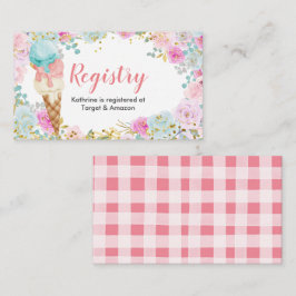 Inserção de registro em aquarela floral de sorvete