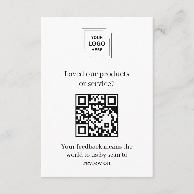 Inserção de Solicitação de Revisão de QR de Feedba (Frente)