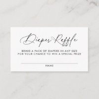 Inserção de Sorteio de Fraldas para Chá de Bebê