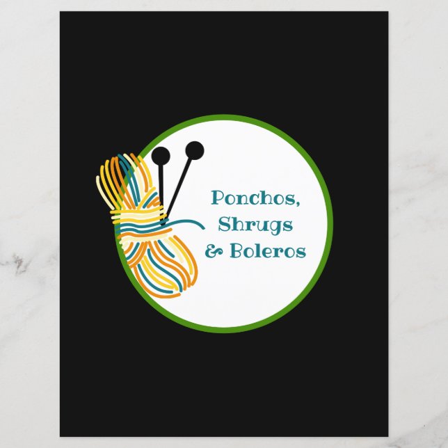 Inserção do Binder de Padrão de Knitting de Página (Frente)