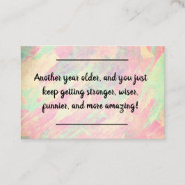 Inserção do cartão - Cartões de aniversários!