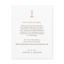 Inserção do Cartão de Adiamento de Casamento Náuti