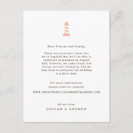 Inserção do Cartão de Adiamento de Casamento Náuti