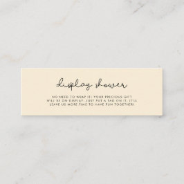 Inserção do cartão de chá de exibição branca