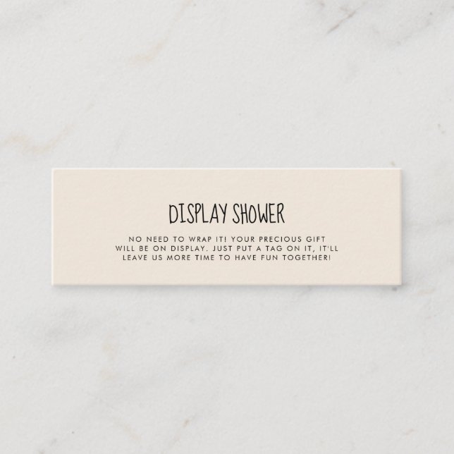 Inserção do cartão de chá de exibição moderno, bon (Frente)