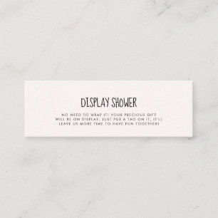 Inserção do cartão de chá de exibição rosa-claro