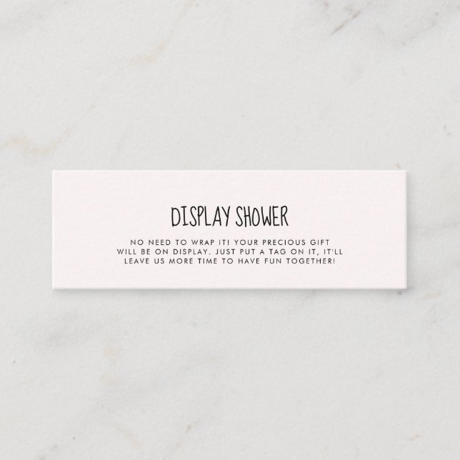 Inserção do cartão de chá de exibição rosa-claro (Frente)