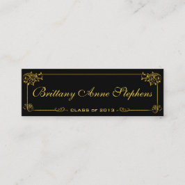 Inserção do Cartão de Nome de Graduação Dourada Br