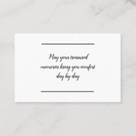 Inserção do cartão - simpatia - Condolência