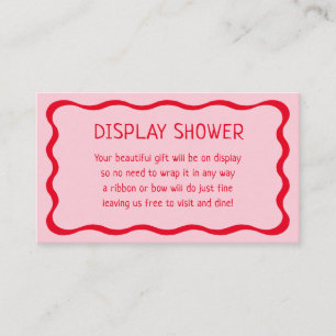 Inserção do Chá de Exibição Vermelha e Cor-de-rosa