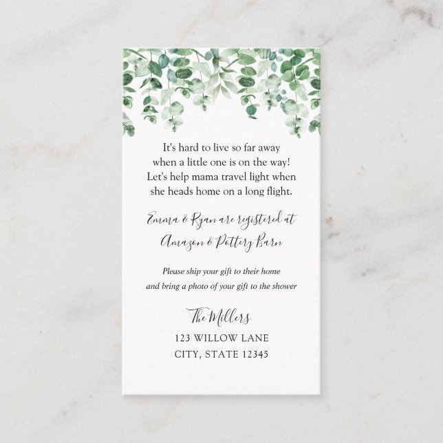 Inserção do chá de fraldas de longa distância Euca (Frente)