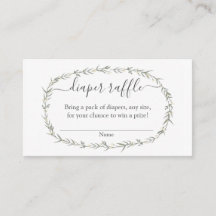 Inserção do chá de fraldas Raffle fralda boêmico