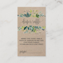 Inserção do Convite de Fralda de Folhagem Kraft Ra