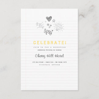 Inserção do convite do casamento do caderno