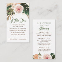 Inserção do Crachá Itinerário de Casamento Tropica