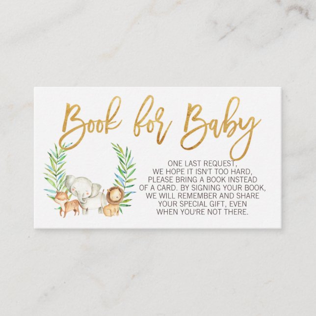 Inserção do livro de animais selvagens da selva de (Frente)