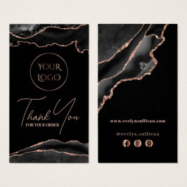 Inserção do pacote de agata dourado preto e rosa