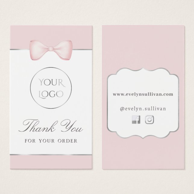 Inserção do pacote de arco rosa coquetel (Frente & Verso)