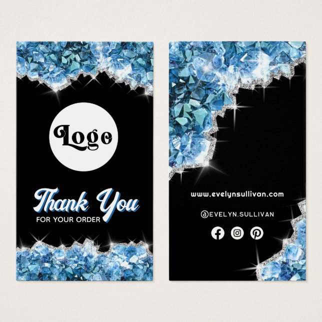 Inserção do pacote de cristais azuis (Frente & Verso)