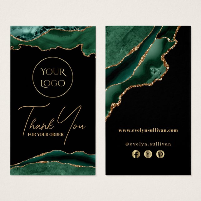 inserção do pacote emerald green agate (Frente & Verso)