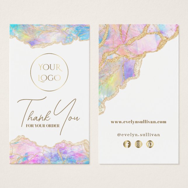 Inserção do pacote opaco-rosa azul (Frente & Verso)