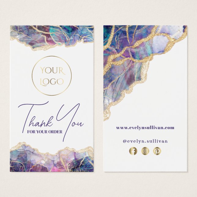 Inserção do pacote opal roxo (Frente & Verso)