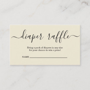 Inserção do Raffle da fralda para o convite do chá