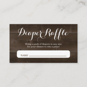 Inserção do Raffle da fralda para o convite do chá