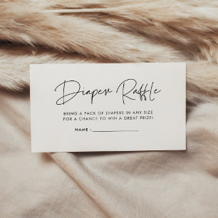 Inserção minimalista moderna do raffle da fralda