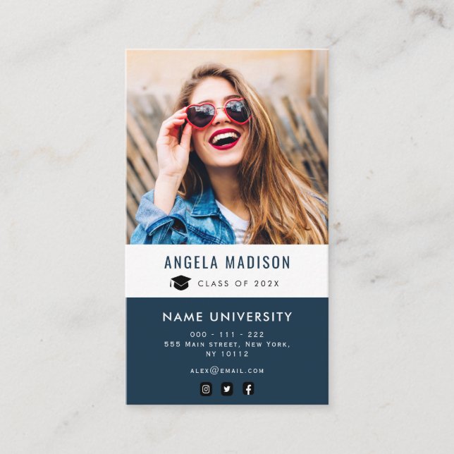 inserção personalizada da graduação em azul do mar (Frente)