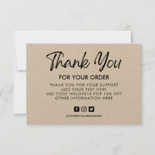 Inserção Personalizada de Mídia Kraft Vintage