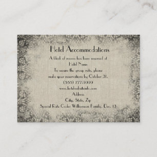 Inserção preta de linho do cerco do hotel do laço