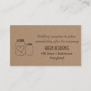 Inserção rústica do casamento do coração do frasco